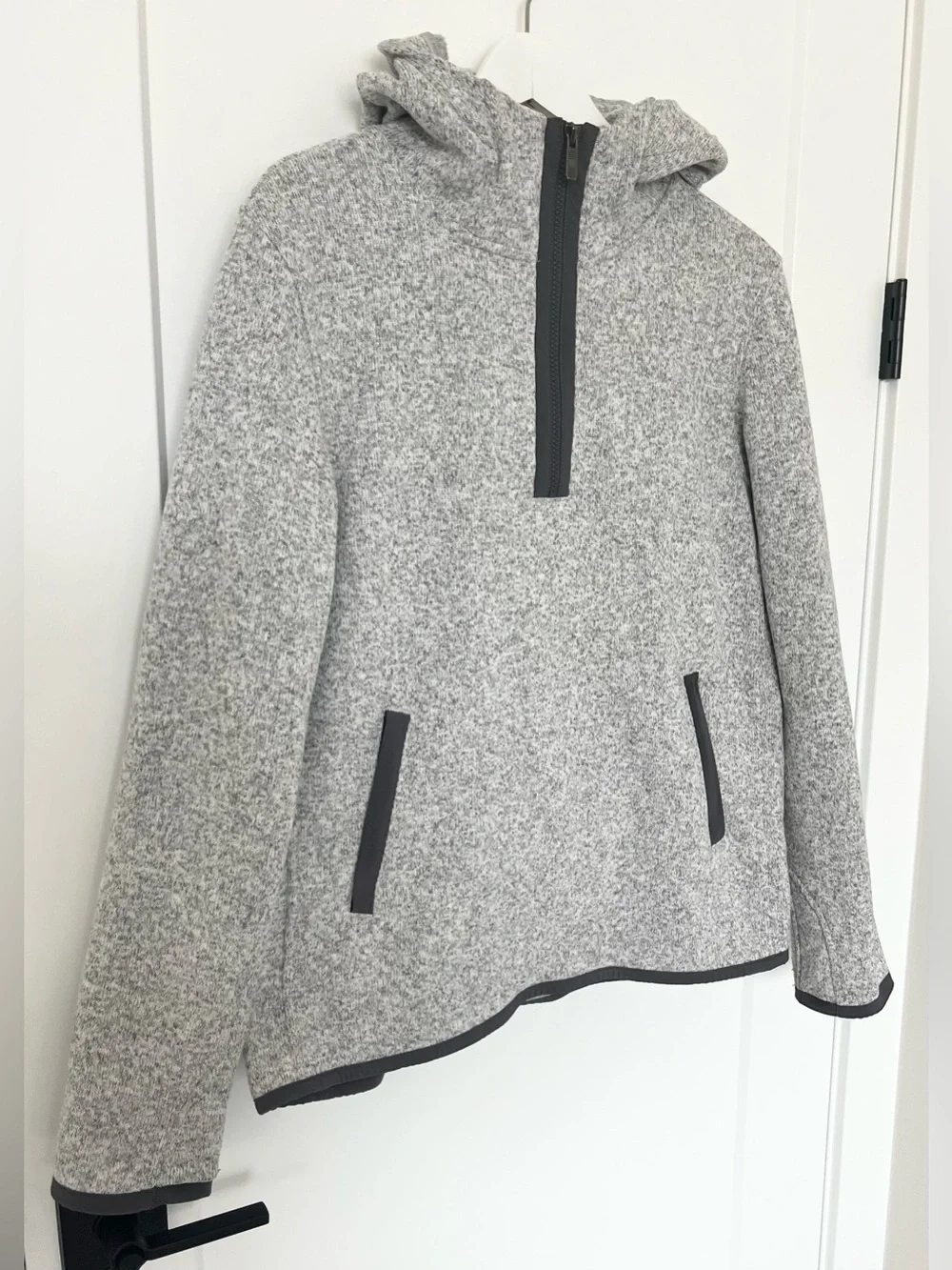 Lululemon Fleece And Thank You Pullover Hoodie Sweater Heather Gray 10 Women’s